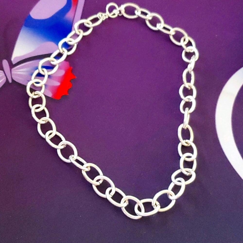 Silver Chain Necklace 18"